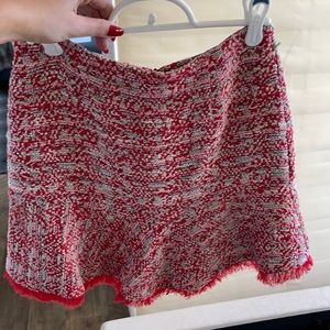 Zara red tweed skirt XS